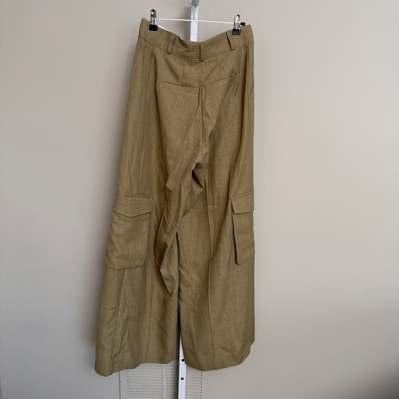 Frankie Shop Wide-Leg Tan Cargo Pants size XS - Picture 2 of 5